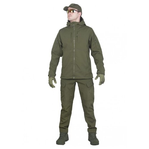 фото Тактический костюм мужской софтшелл gongtex smartfox softshell, весна - осень, цвет олива (olive)-l