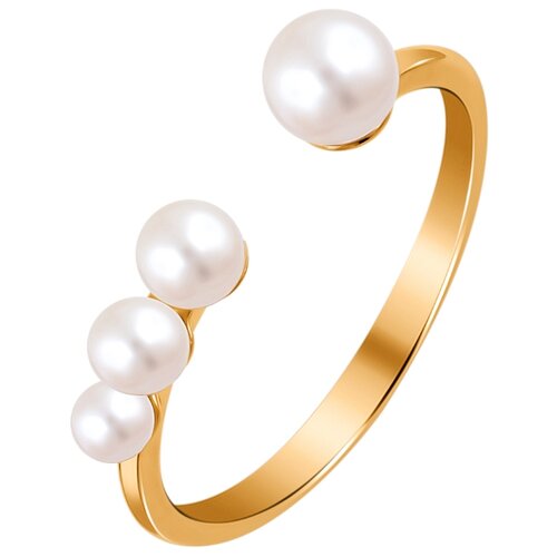 фото Эстет золотое кольцо из красного золота с жемчугом 01к3111963-1, размер 18