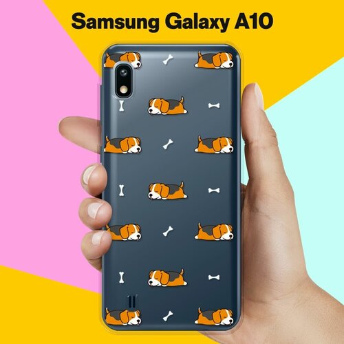 Силиконовый чехол Бигли спят на Samsung Galaxy A10 силиконовый чехол бигли спят на samsung galaxy s10