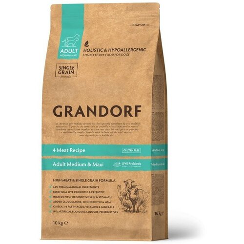 Сухой корм Grandorf для собак всех пород мясобурый рис низкозерновой 3 кг 5058₽