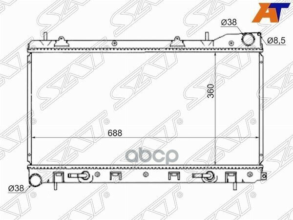 Радиатор Subaru Forester 02-08 / Impreza 00-07 Sat арт. SB0004-SG5