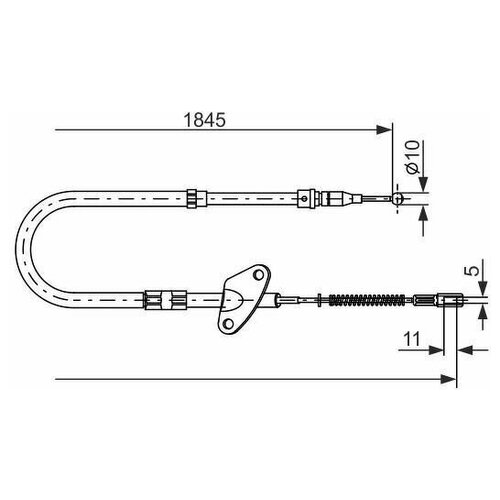 1 987 477 119_трос Ручника Задний Левый! L=1862 Mb Sprinter 901/902/207-210/307-310/T1 601 82-06 Bosch арт. 1987477119