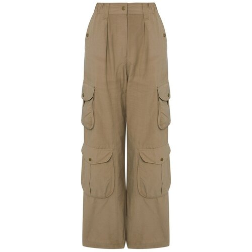 Брюки карго  ZI OUTFIT, прямой силуэт, повседневный стиль, размер s, бежевый