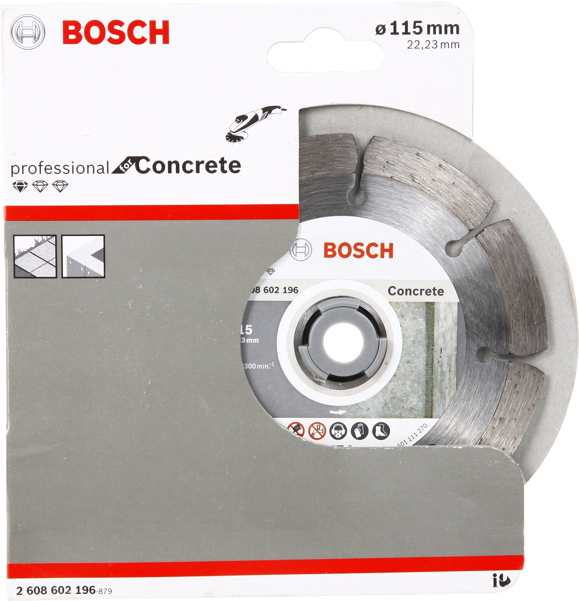 Диск алмазный Bosch 2.608.602.196 Standard for Concrete115-22,23 по бетону