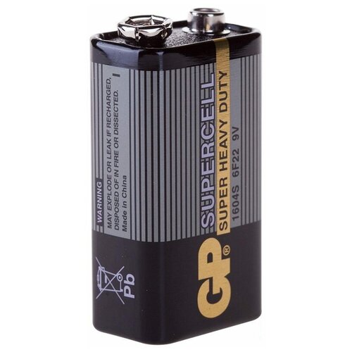 Батарейка GP Supercell Крона/MN1604 (9 В) солевая (эконом, 10шт.) (1604S-B/02798)