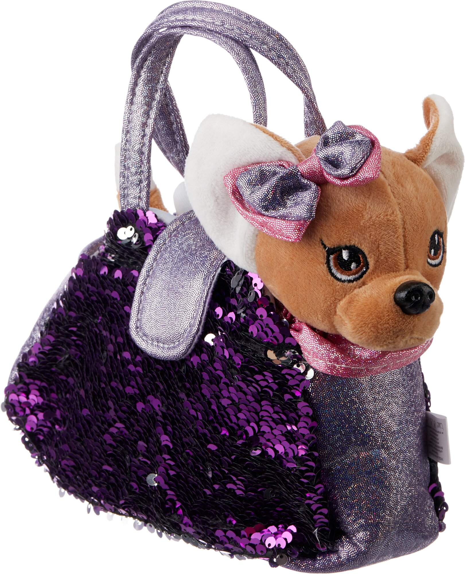 Мягкая игрушка Fluffy Family Щенок в сумочке, 18 см - фото №5