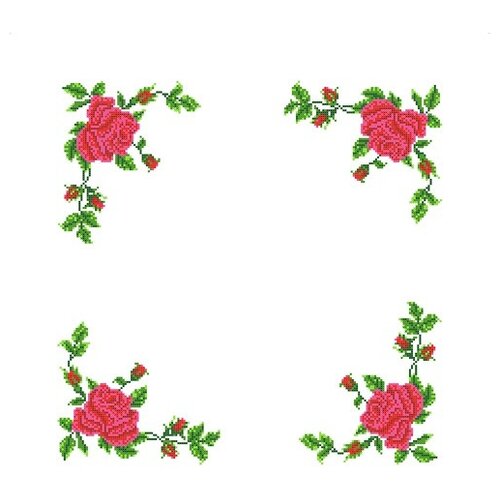 фото Набор розы салфетка 45х45 каролинка кксн(бязь)-004