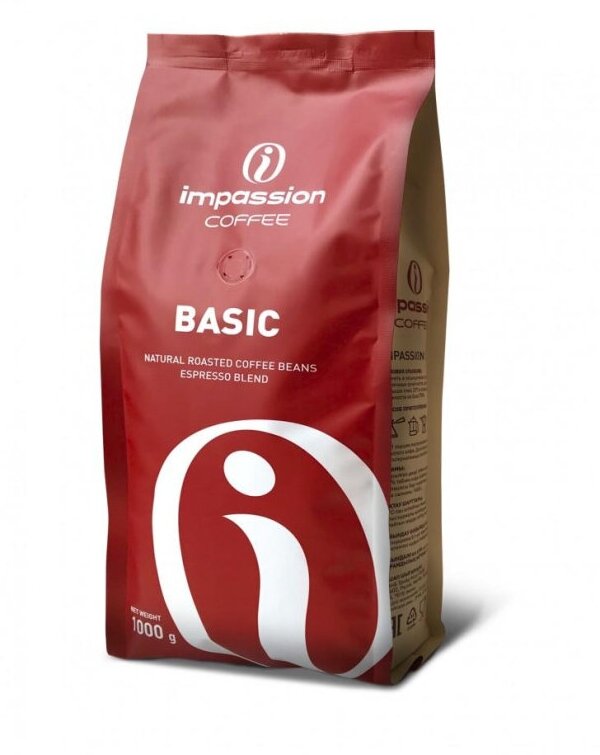 Кофе в зернах из Италии IMPASSION Basic 100% натуральный 1кг