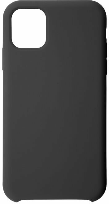 Чехол для iPhone 11 Pro Max. Айфон 11 Про Макс 6.5" силикон с микрофиброй, черный