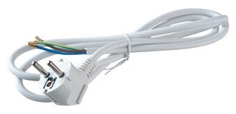 Сетевой кабель с евровилкой Volsten S-LR2, Белый с заземлением