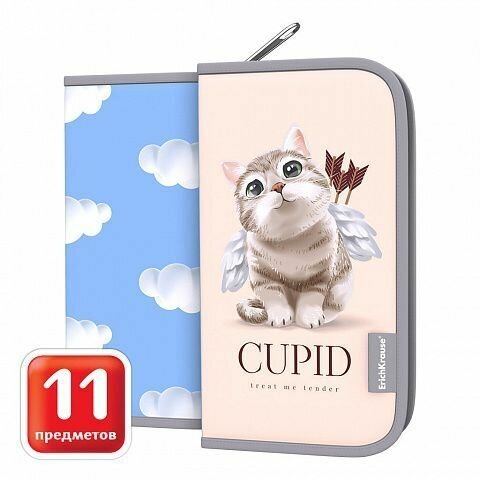 Пенал-книжка с наполнением Cupids 110x205x25мм ErichKrause