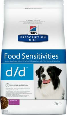 Сухой корм для собак Hill's Prescription Diet d/d при дерматологических заболеваниях, при аллергии, утка, с рисом 