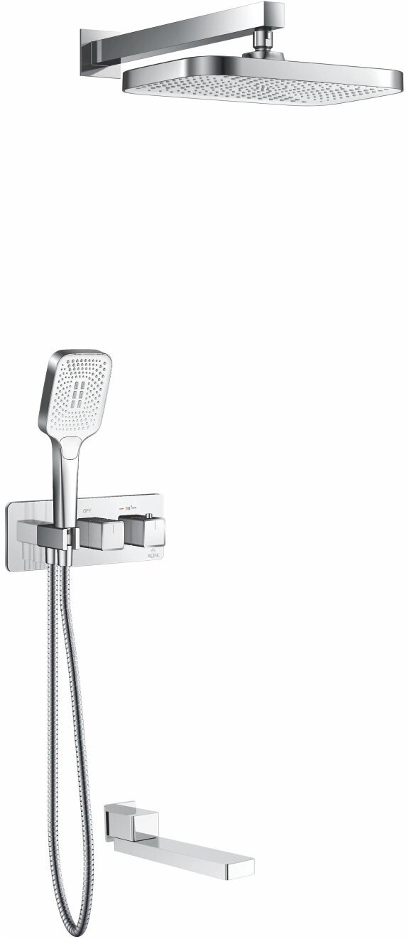 фото Встроенная душевая система 3 в 1 с термостатом Rose R1095
