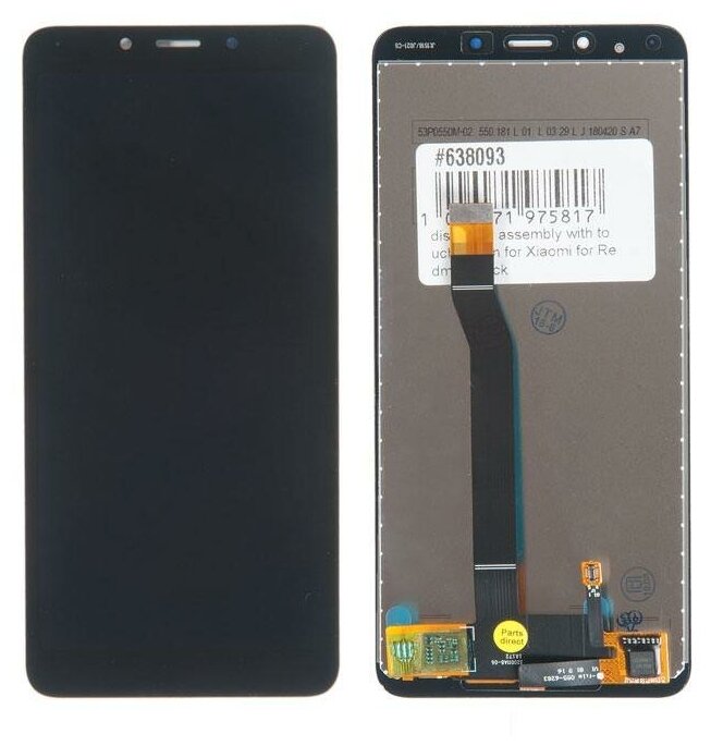 Дисплей в сборе с тачскрином для Xiaomi Redmi 6, Redmi 6A чёрный original lcd