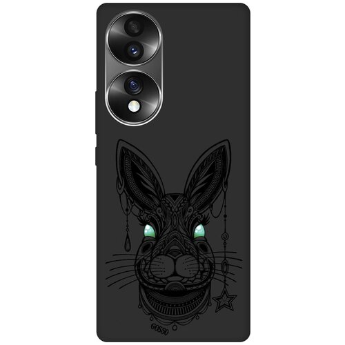 Матовый Soft Touch силиконовый чехол на Honor 70, Хонор 70 с 3D принтом Grand Rabbit черный матовый soft touch силиконовый чехол на honor 70 хонор 70 с 3d принтом freelance черный