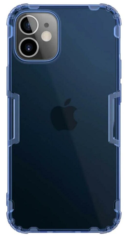 фото Противоударный силиконовый чехол Nillkin Nature TPU Case для Apple iPhone 12 mini, синий