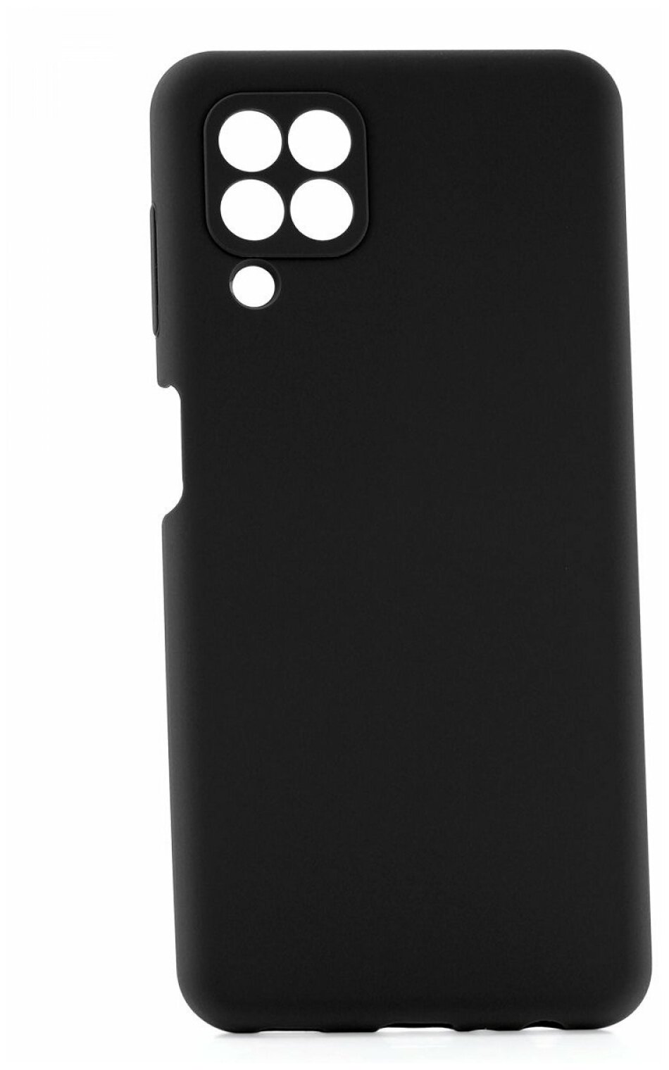 Чехол для Samsung Galaxy A22/M22/M32 Kruche Silicone Plain черный, противоударный пластиковый кейс, защитный силиконовый бампер, софттач накладка
