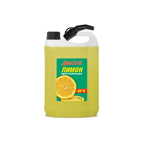 Жидкость для стеклоомывателя Spectrol Лимон, -30°C, лимон, 5 л