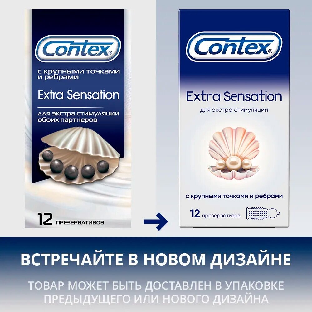 Презервативы Contex (Контекс) Extra Sensation с крупными точками и ребрами 12 шт. ЛРС Продактс Лтд - фото №16