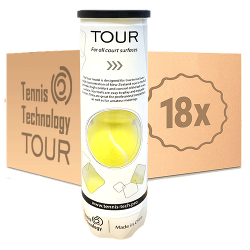 Теннисные мячи Tennis Technology Tour 72 (18x4) теннисные мячи tennis technology abrego 72 24x3