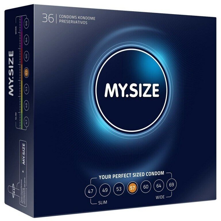 Презервативы латексные «MY.SIZE», размер 57, упаковка 3 шт