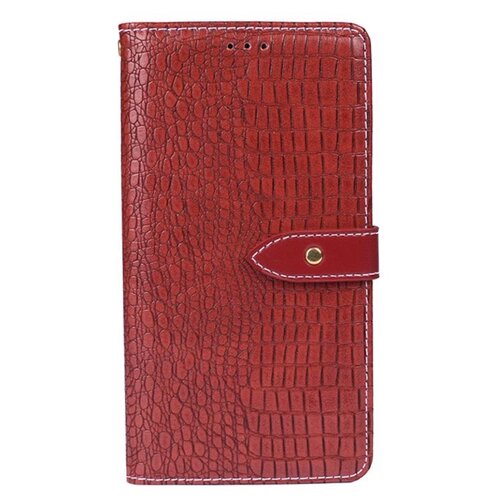 фото Чехол-книжка mypads для bq mobile bq-5037 strike power с фактурной прошивкой рельефа кожи крокодила с застежкой красный