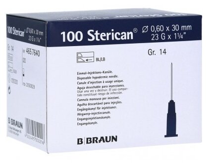 Игла инъекционная B. Braun Sterican 23G (0.6 мм х 30 мм)