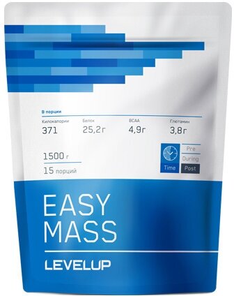 LevelUp Easy Mass, 1500 g (банан)