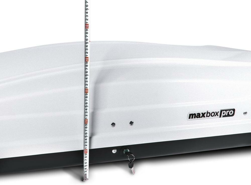 Бокс на крышу MaxBox Pro 460л белый матовый 175х84х42 арт: MBP-460-W