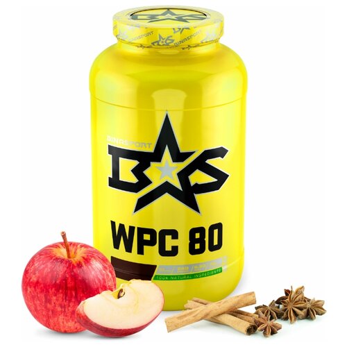 фото Протеин сывороточный binasport wpc 80 "виписи 80" 1300 г со вкусом яблока и корицы