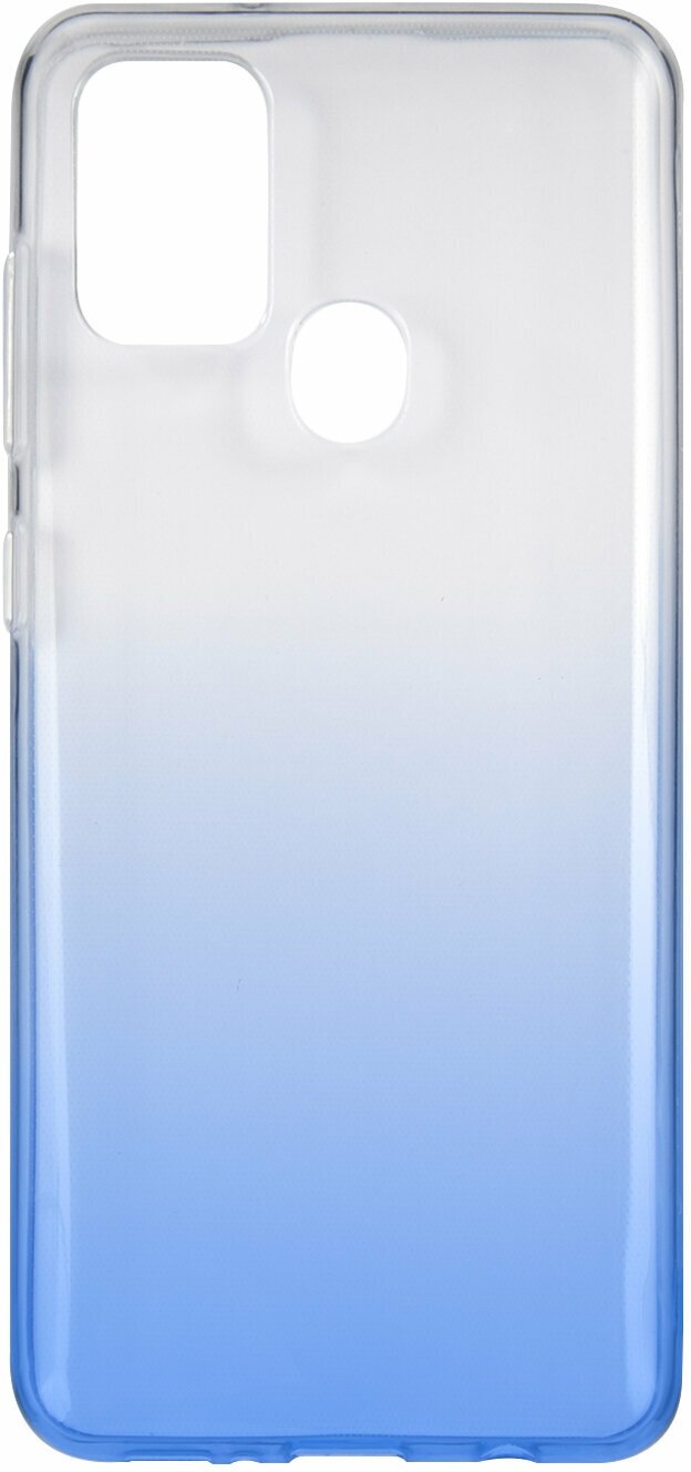 Защитный чехол-бампер на Samsung Galaxy A21s; синий градиент/Накладка на Самсунг Гэлэкси А21 эс/Силиконовый чехол на Samsung Galaxy A21s/Накладка на смартфон/Samsung/Самсунг