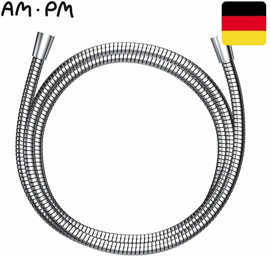 Душевой шланг с шарнирным соединением, защитой от загибов и перекручивания AM.PM F0412300 1250 мм, , нержавеющая сталь