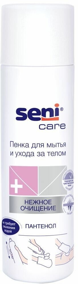 Seni Care / Сени Пенка для тела с пантенолом для очищения кожи взрослых и детей 0+, 250 мл