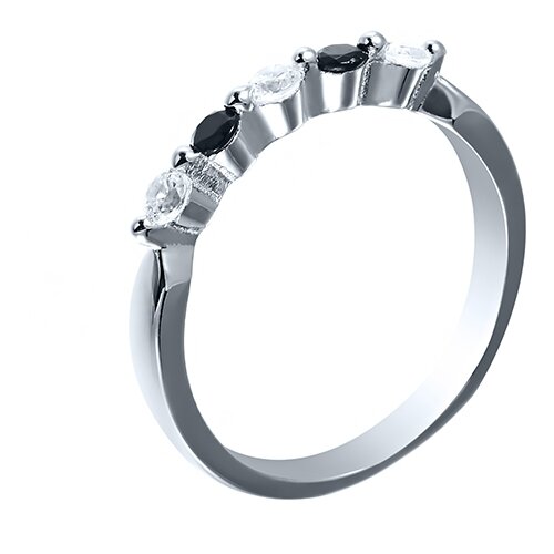 фото Element47 кольцо из серебра 925 пробы с кубическим цирконием sy-10862-r_ko_025_wg, размер 18