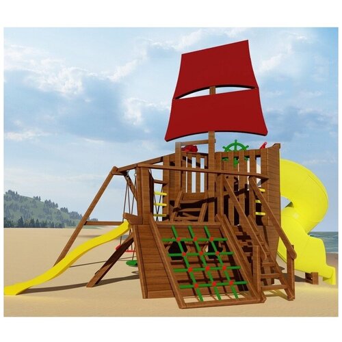 Детская игровая площадка Markvel Яхта Принцесса моря 2 (спортивно-игровая площадка для дачи и улицы)