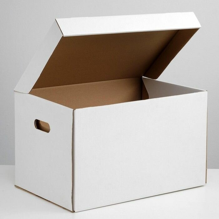 Коробка для хранения, белая, 48 х 32,5 х 29,5 см - фотография № 2
