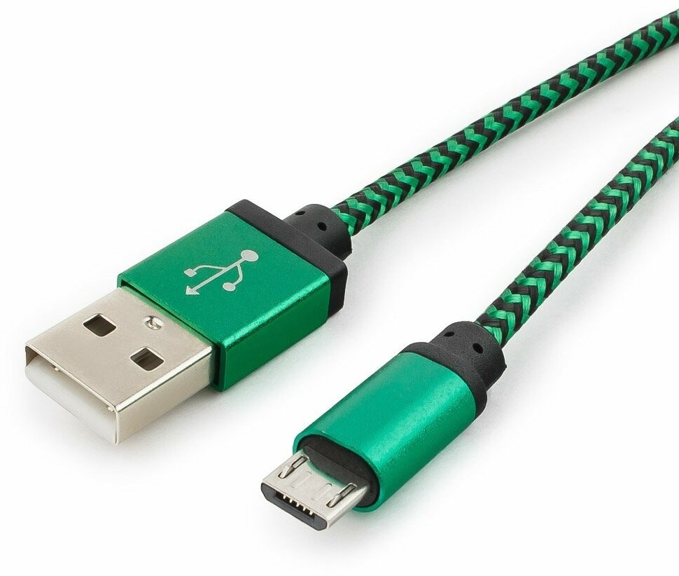 Кабель Gembird "Cablexpert " USB2,0 USB A-microB, серебр,-черный (1,0м) - фото №1