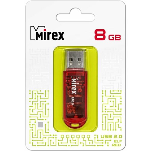 Флешка USB Flash Drive MIREX ELF RED 8GB usb flash drive mirex dragon red 4gb