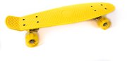 Мини круизер, скейтборд со светящимися колесами 55см, желтый