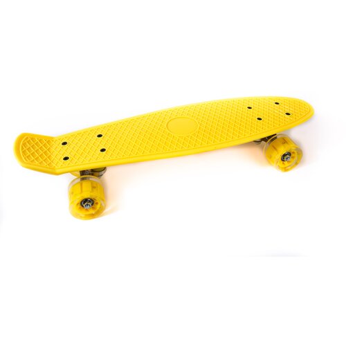 фото Мини круизер, скейтборд со светящимися колесами 55см, желтый libera
