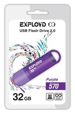 USB 32GB Exployd 570 фиолетовый