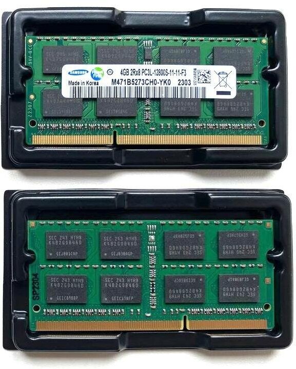 Оперативная память SODIMM Samsung 4gb DDR3 PC3l 1.3v для ноутбука