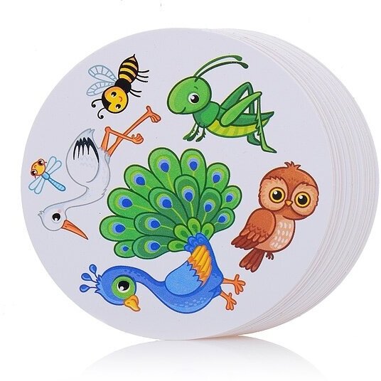 Настольная игра Нескучные игры Дубль детский 2 в 1 Удивительные животные + Птицы и насекомые 8620