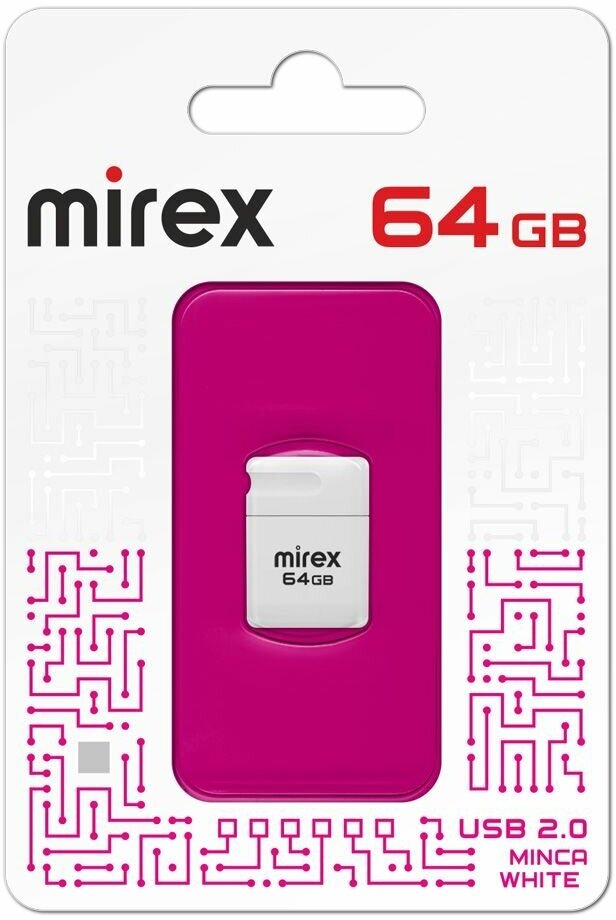 Флешка USB Flash Drive MIREX MINCA WHITE 64GB