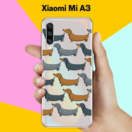 Силиконовый чехол Узор из Такс на Xiaomi Mi A3 силиконовый чехол узор из такс на xiaomi redmi 9