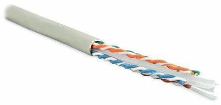 Кабель витая пара U/UTP кат.6 4х2х23AWG solid PVC UUTP4-C6-S23-IN-PVC-GY-305 сер. (м) Hyperline 42047