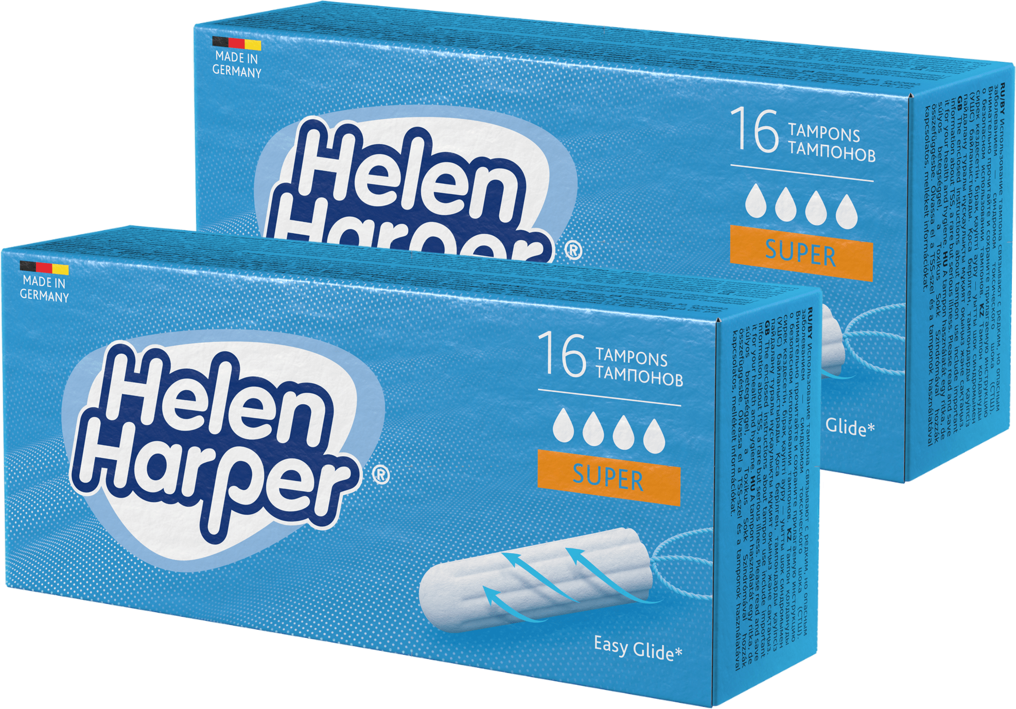 HELEN HARPER Тампоны безаппликаторные Super 16шт, 2 упаковки