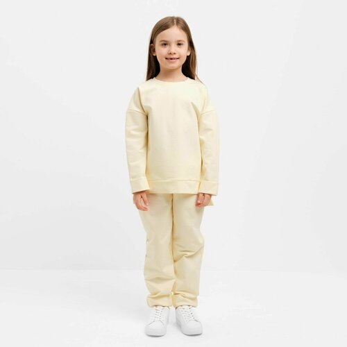 Комплект одежды Minaku, размер 104, белый, бежевый