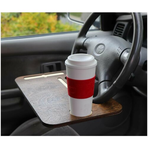 Поднос - столик деревянный в машину с креплением на руль 1670₽