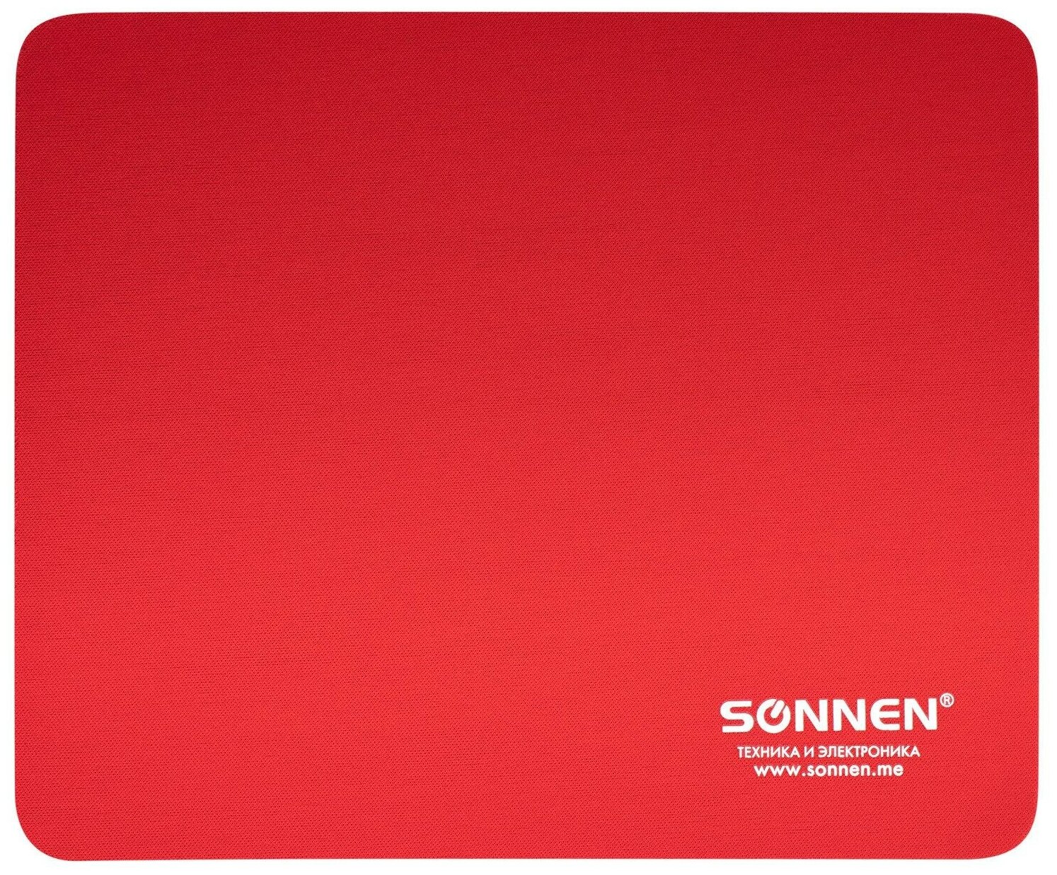Коврик для мыши Sonnen Red резина+ткань 22*18*0.3см - фото №4